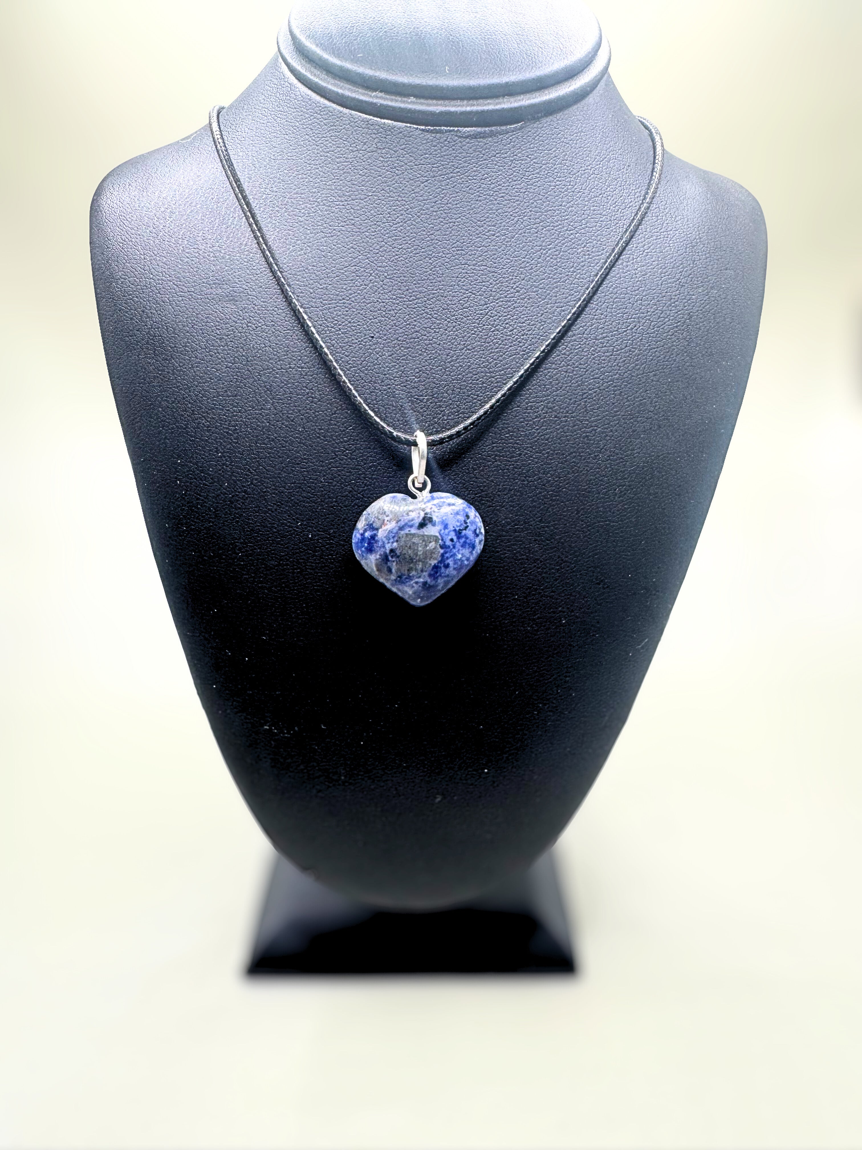 Sodalite heart necklace.