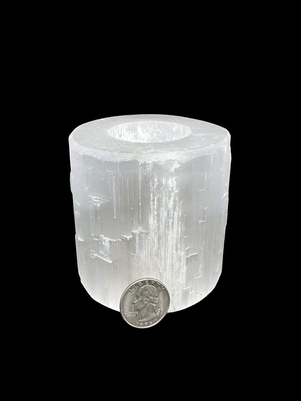 Selenite Candle Holder