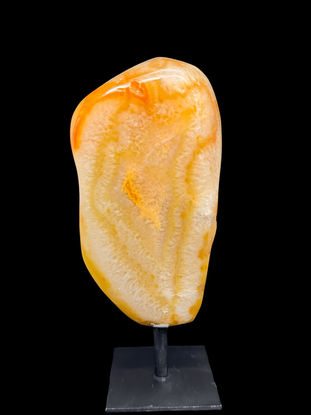 6” Orange/White/Red Agate