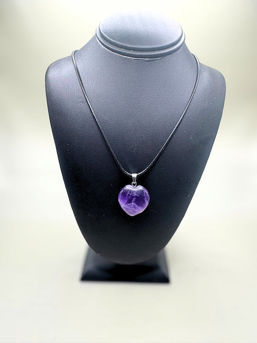 Amethyst heart necklace.