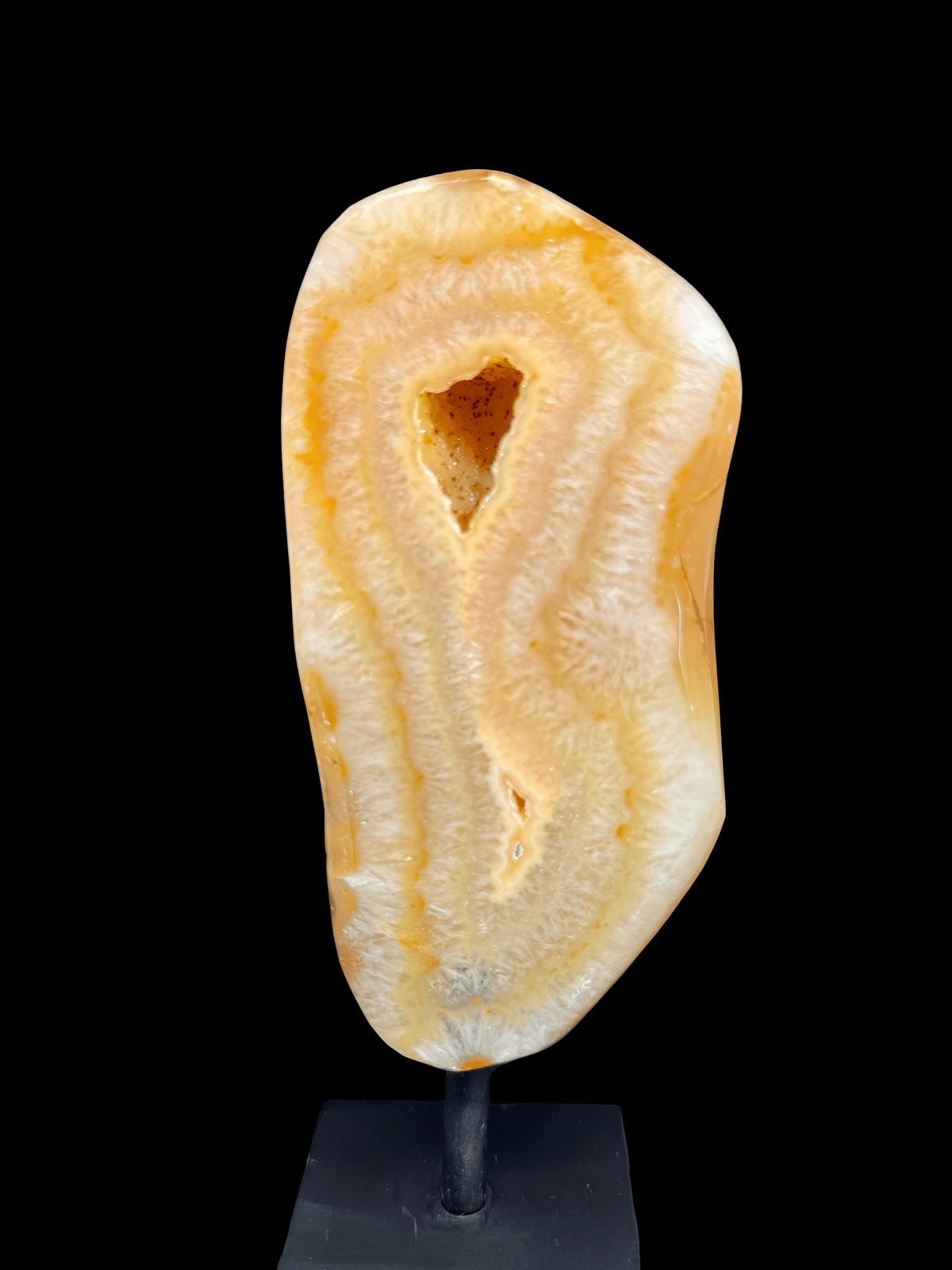 6” Orange/White/Red Agate