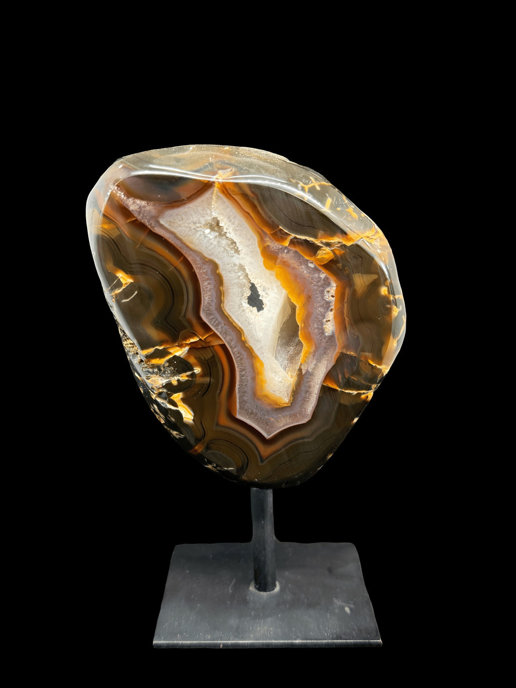 4”1/2” Brown/Orange/White Agate
