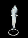6” Black/White/Blue Agate