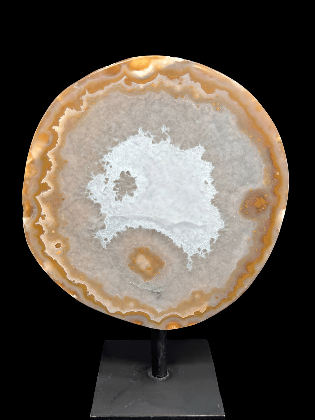 5”1/2 Orange/White/Brown Agate