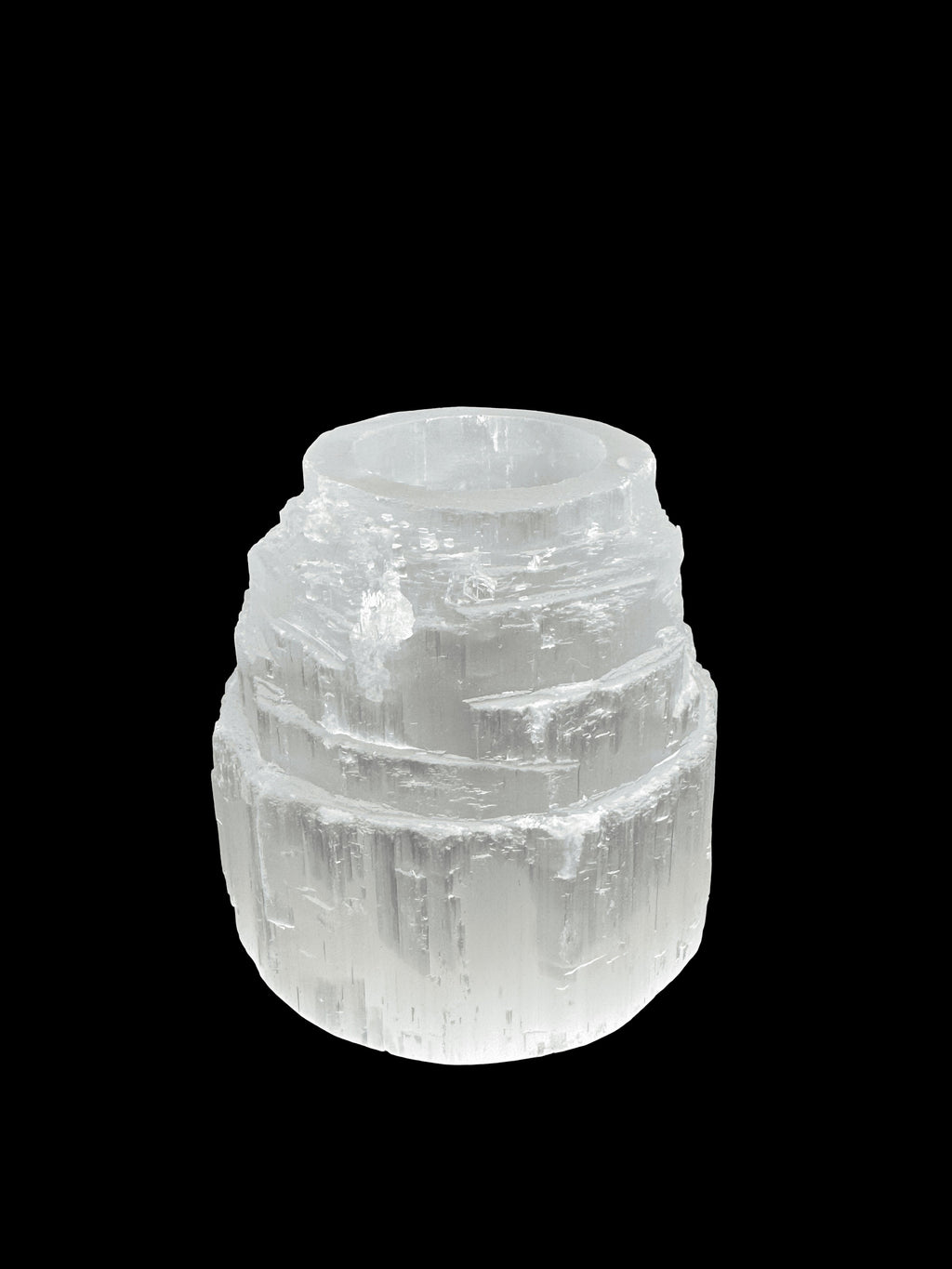 Selenite Candle Holder