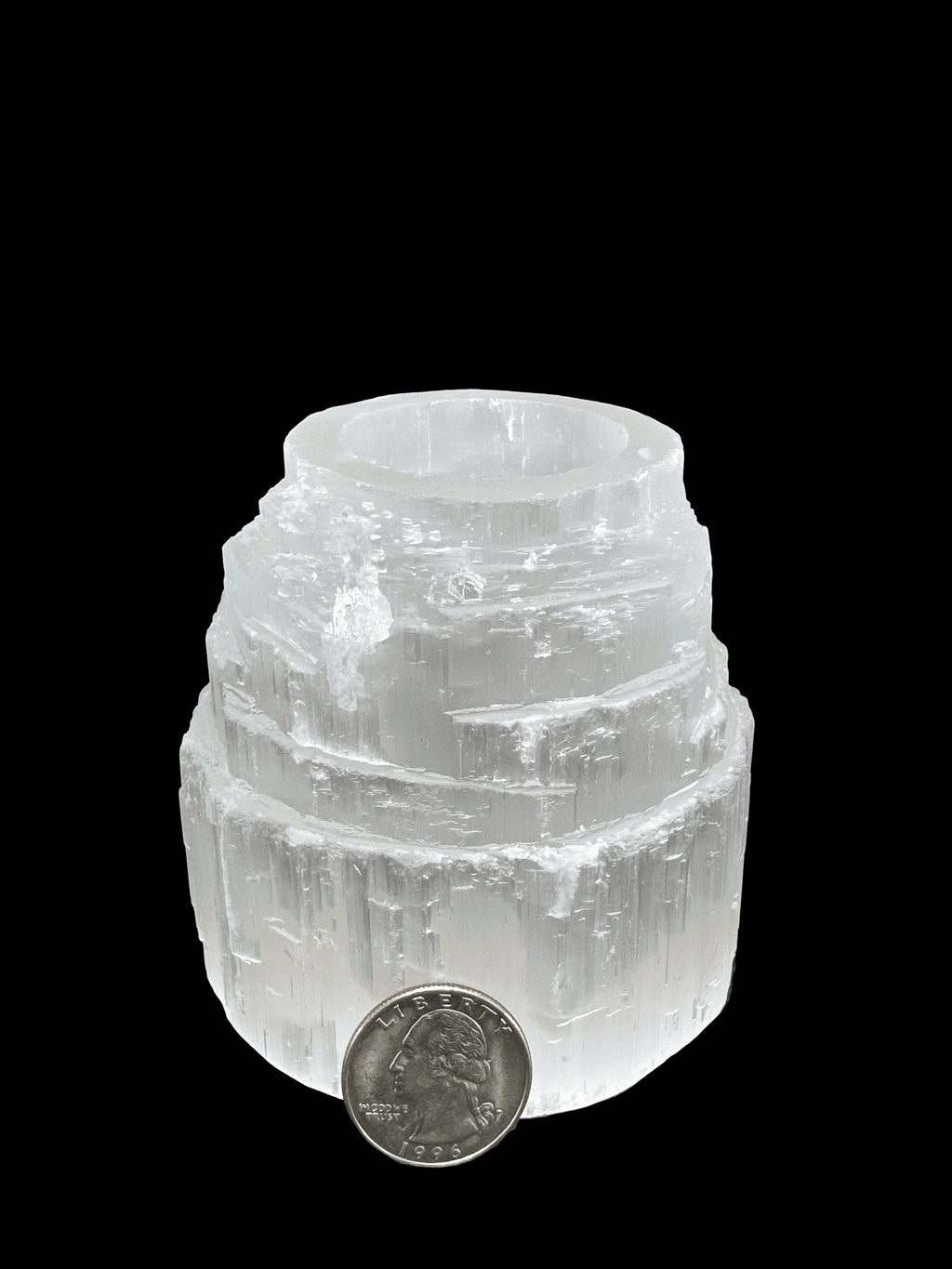 Selenite Candle Holder