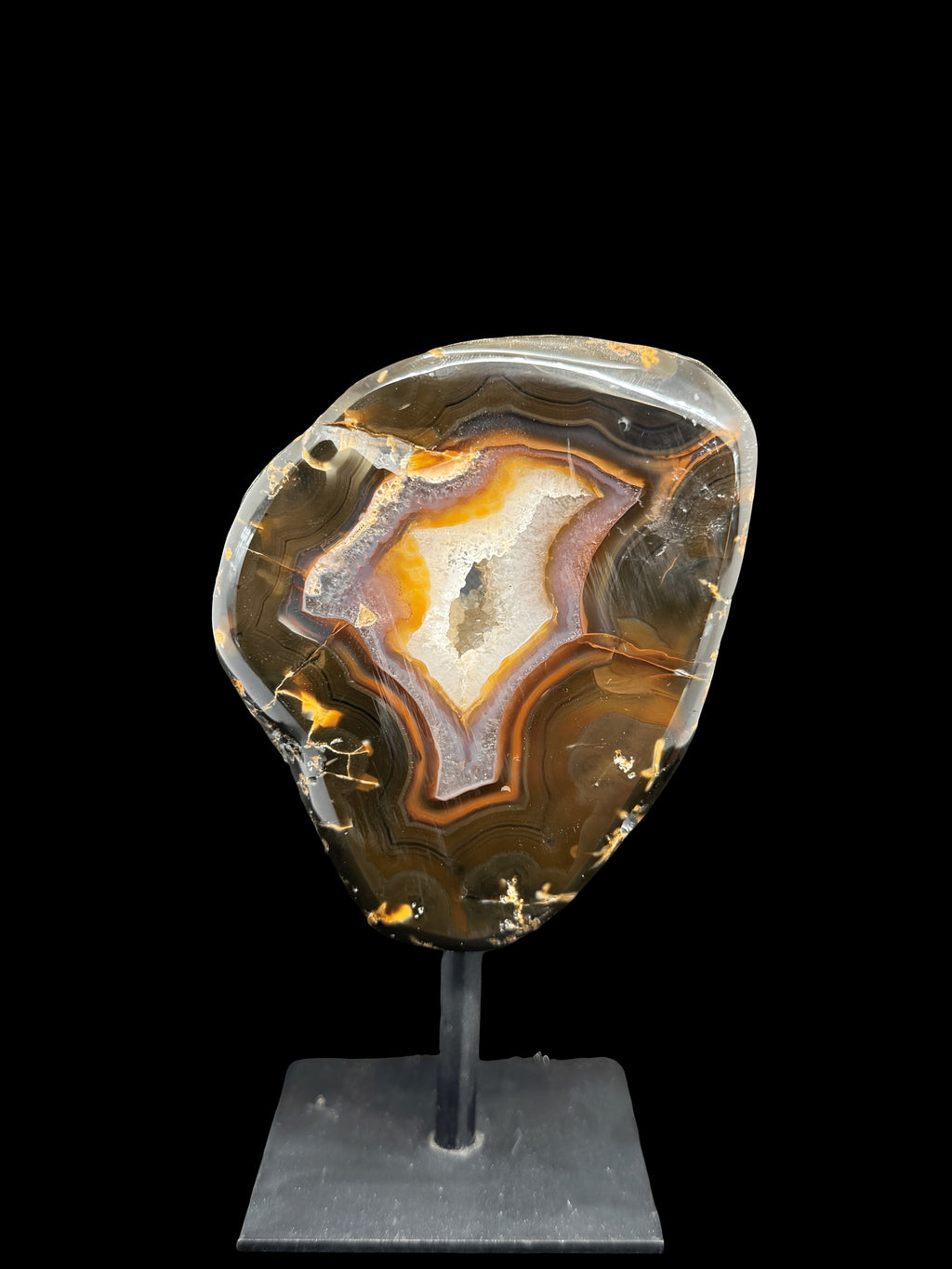 4”1/2” Brown/Orange/White Agate