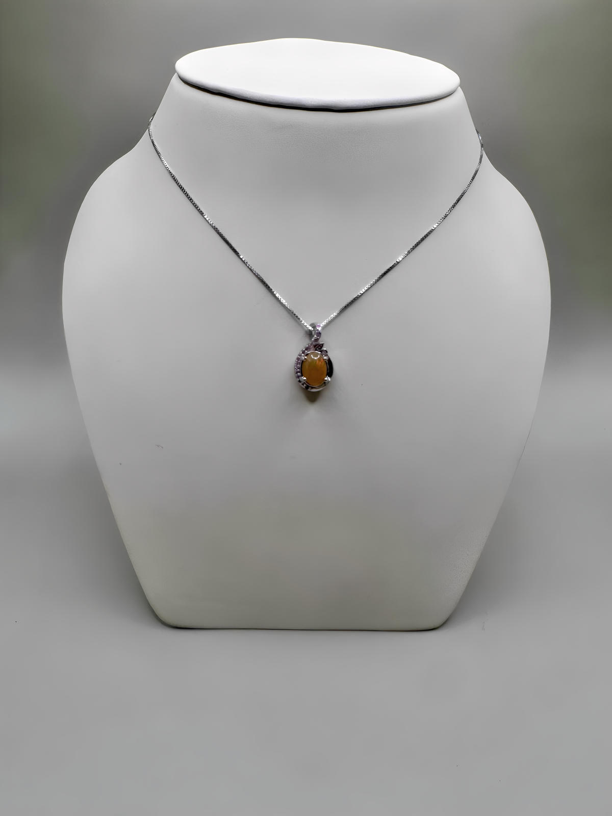 FIRE OPAL AND PINK SAPPHIRE SET