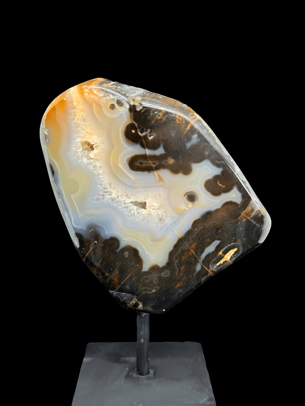 5”1/2 Brown/Blue/Orange Agate