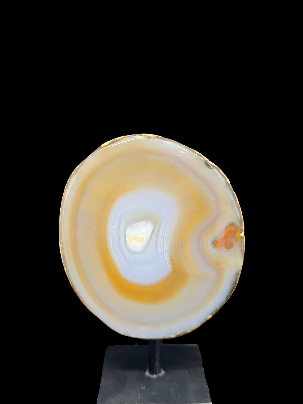 4”1/2 Orange/Blue/White Agate