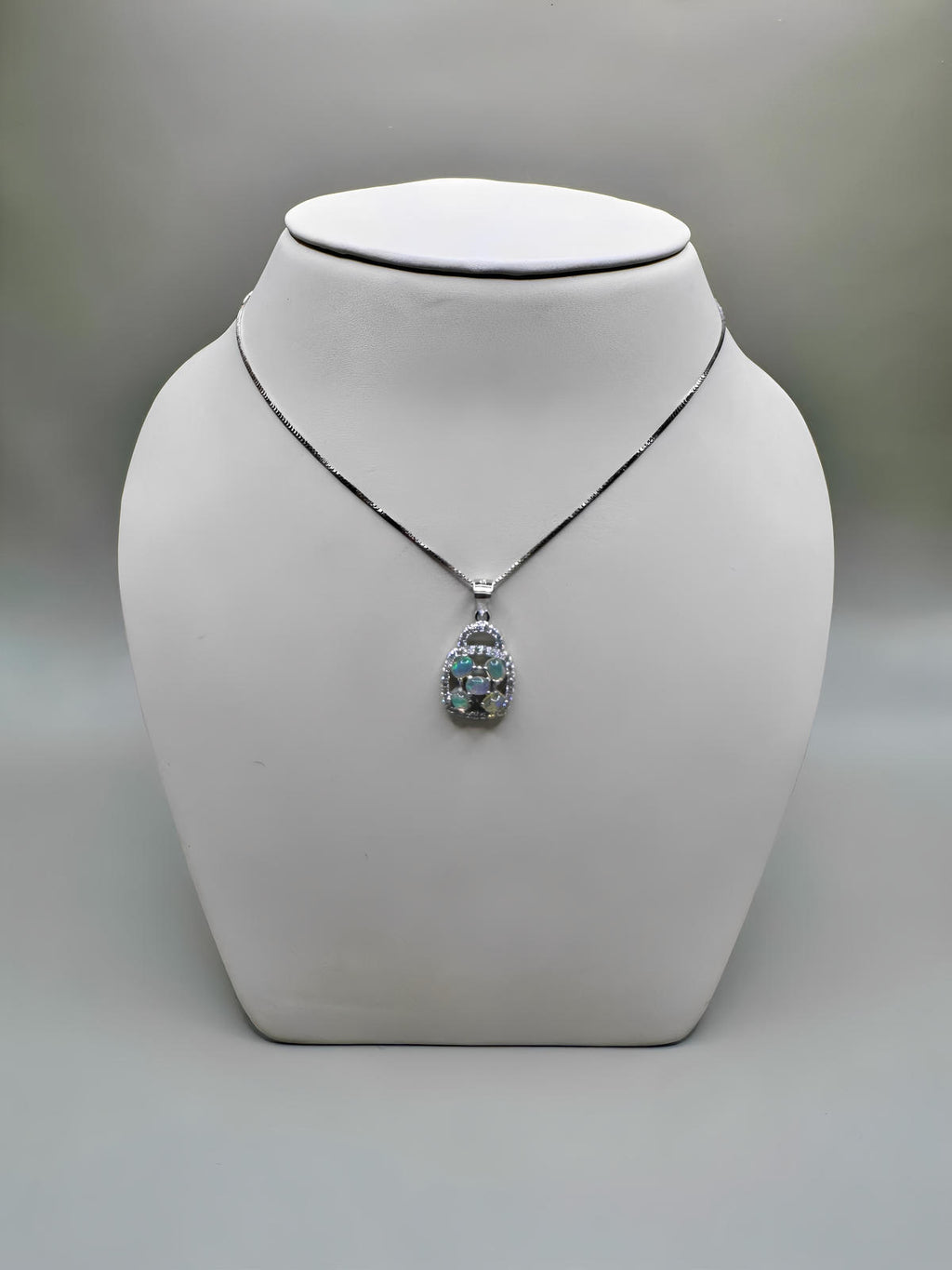 FIRE OPAL AND BLUE SAPPHIRE SET