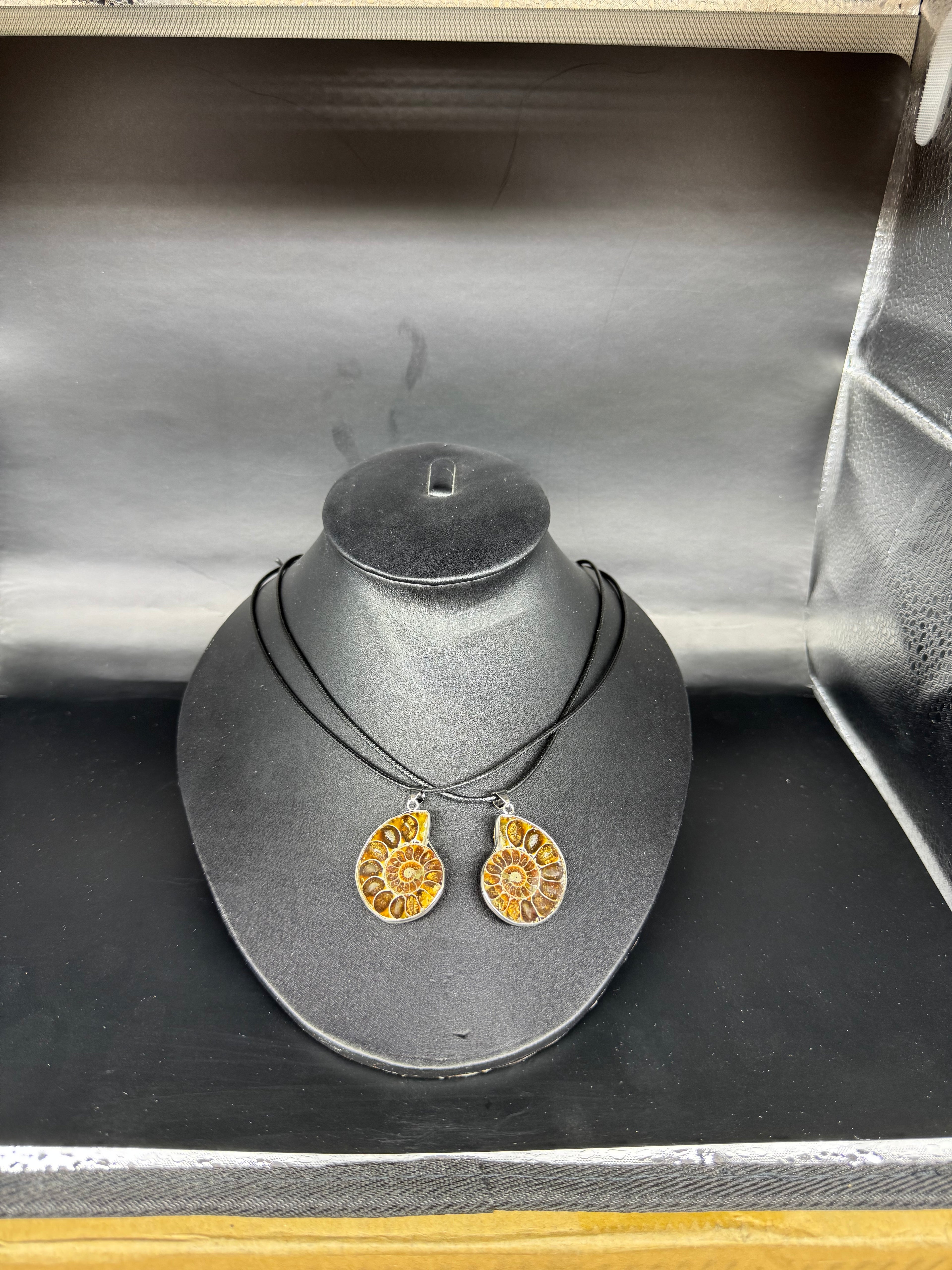 Madagascar Ammonite necklace for two.