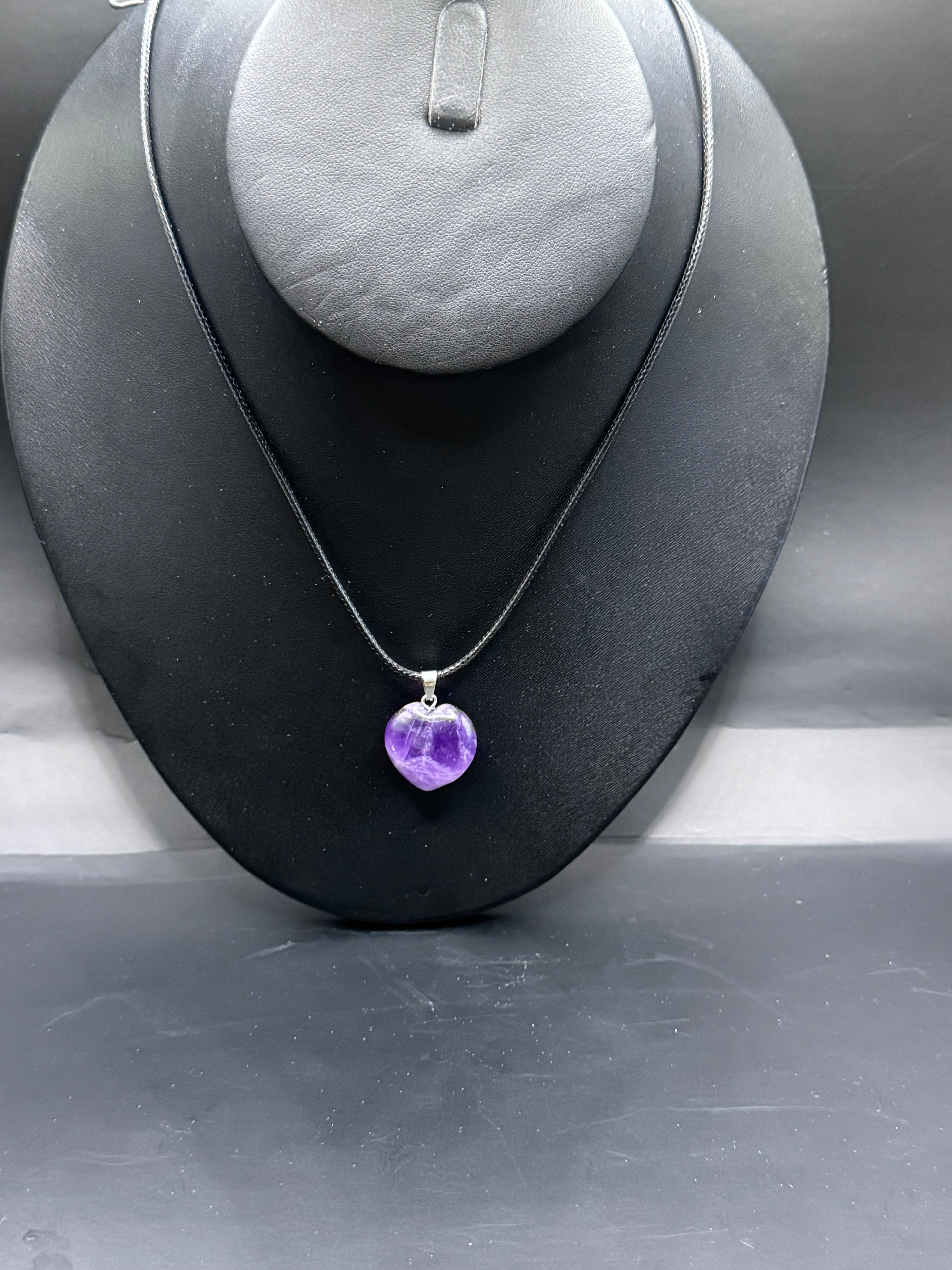 Amethyst heart necklace.