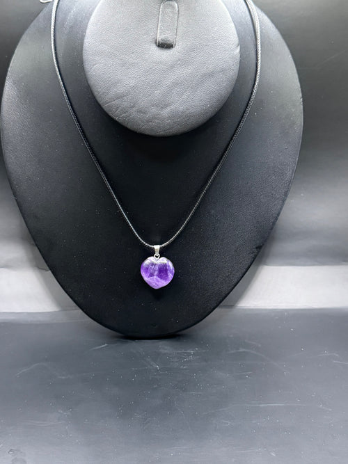 Amethyst heart necklace.
