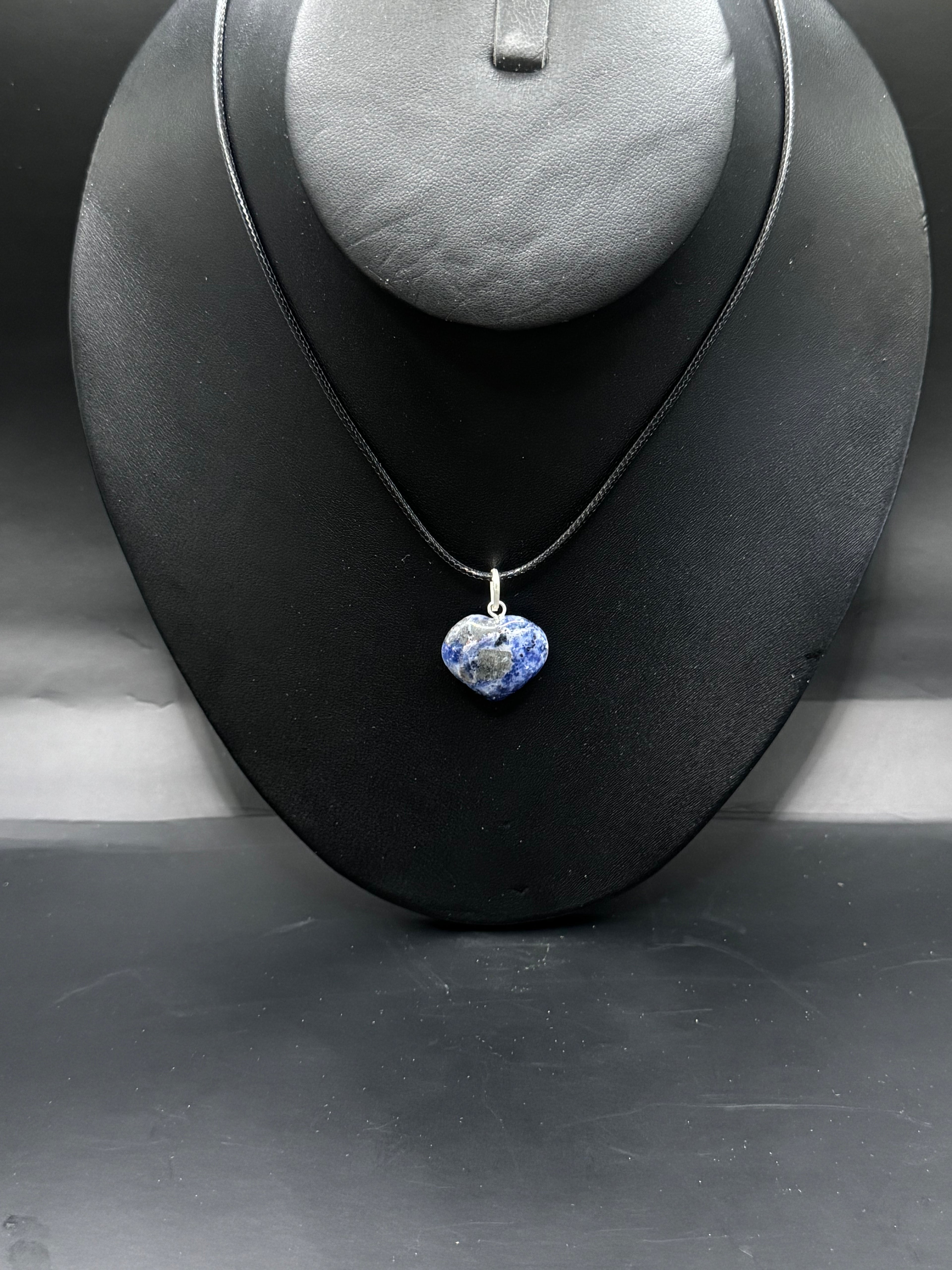 Sodalite heart necklace.