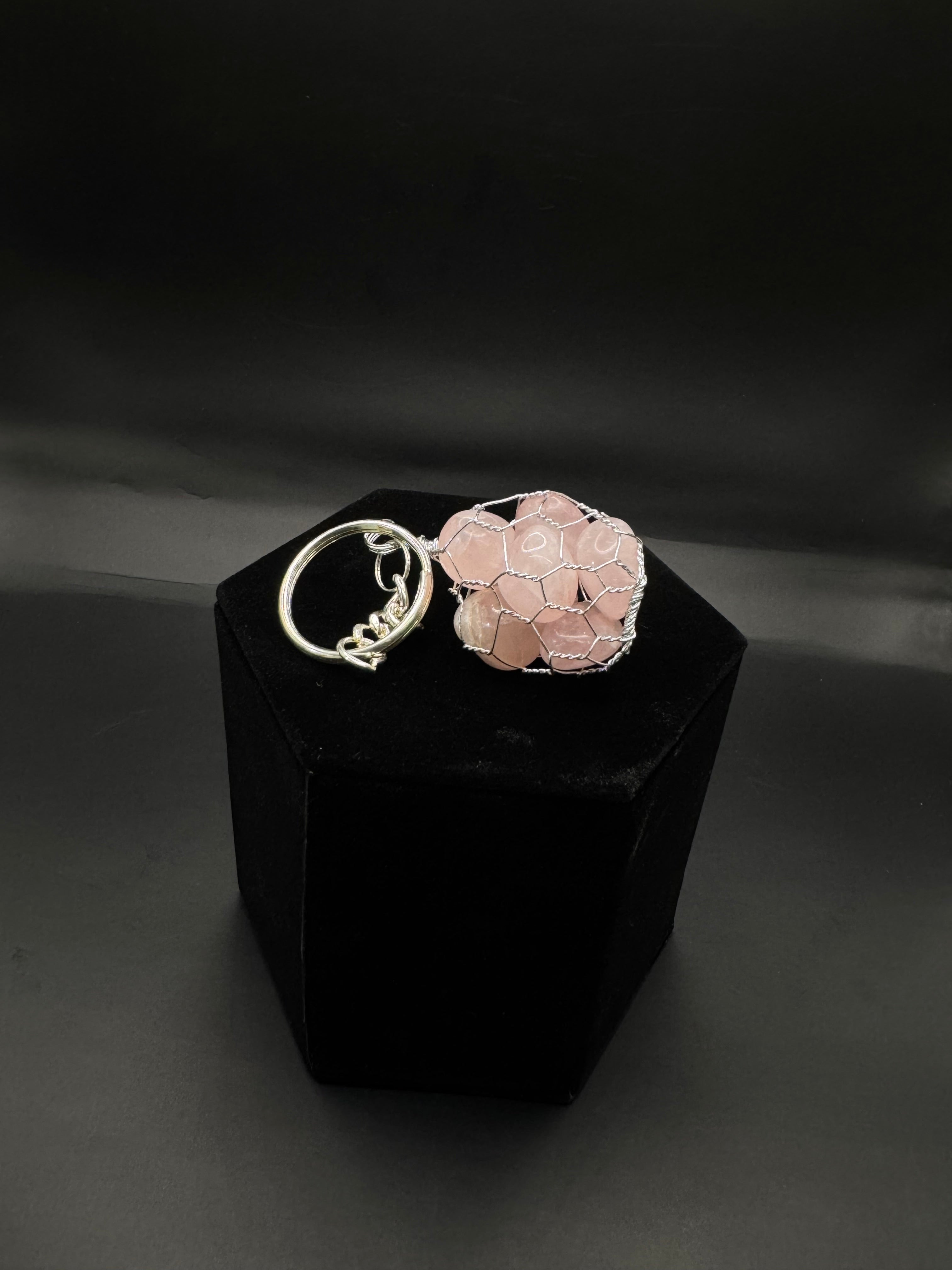 Rose Quartz key chain.