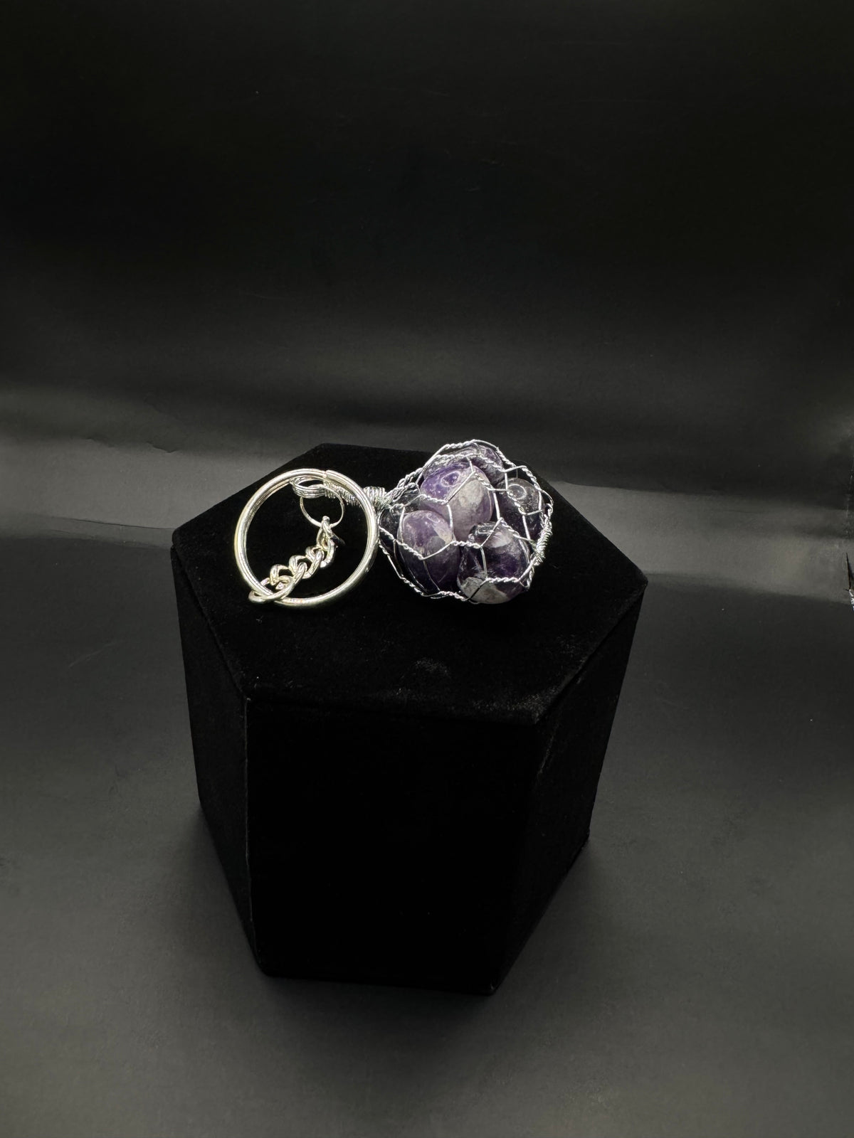 Amethyst key chain.