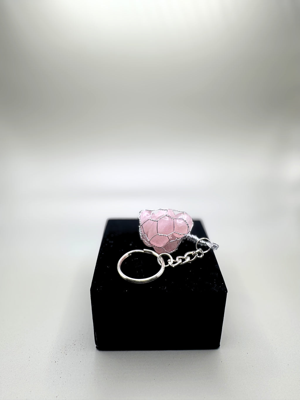 Rose Quartz key chain.
