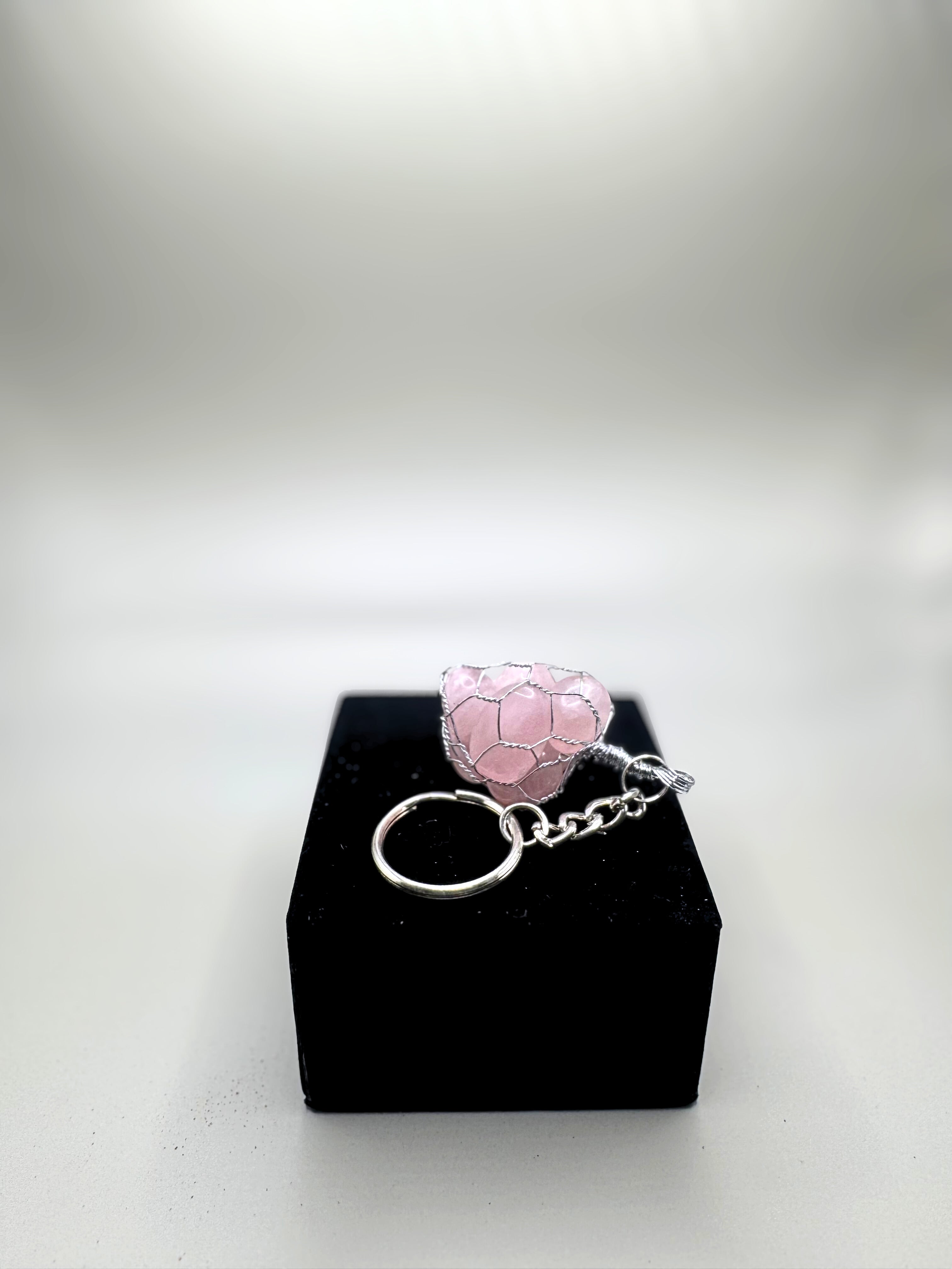 Rose Quartz key chain.