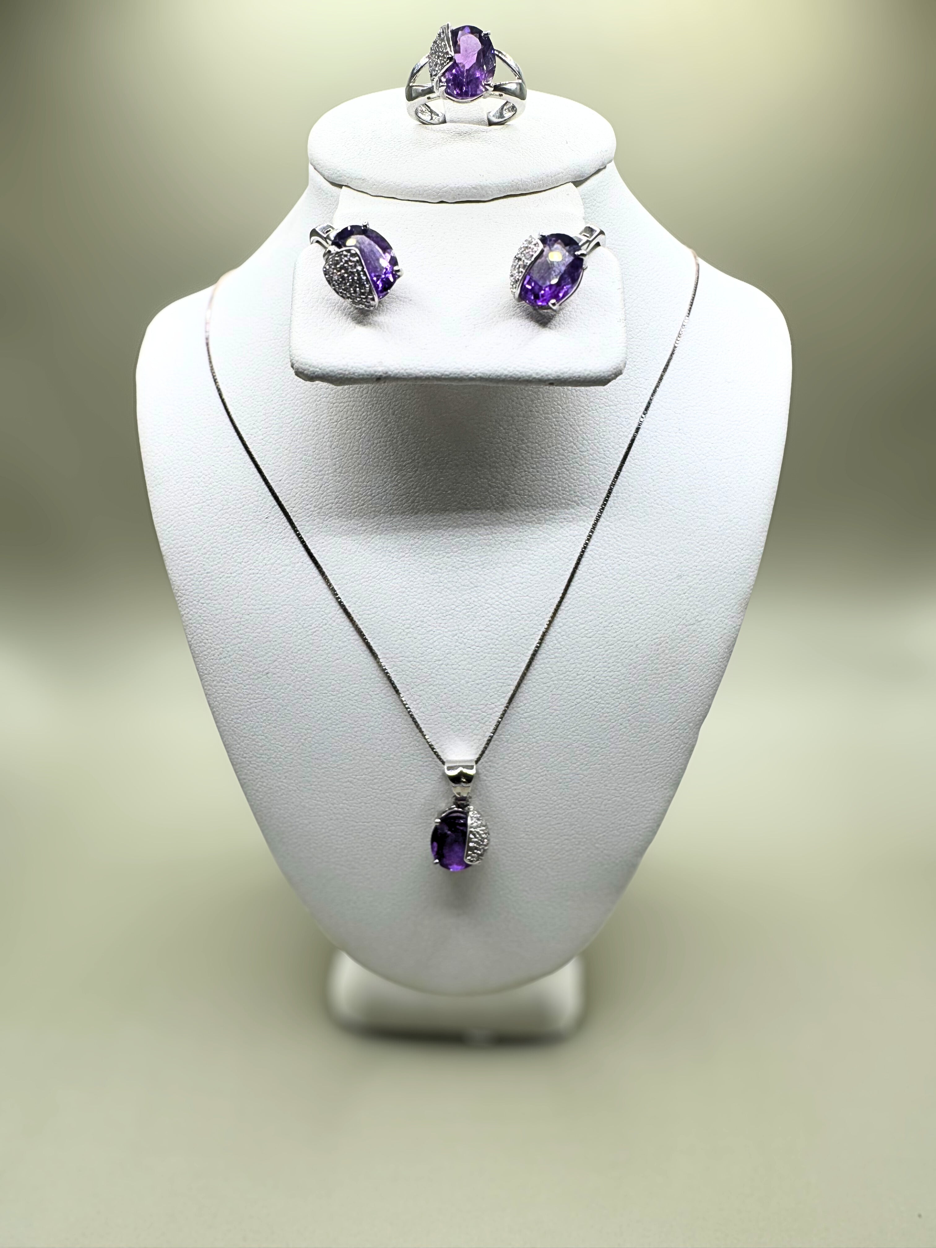 Amethyst Jewlery Set